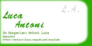 luca antoni business card